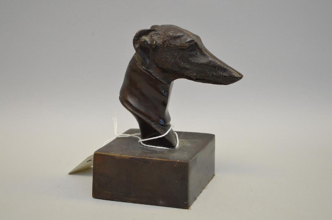 Bronze statue of Whippet, 1930's/40's: Bronze statue of Whippet, 1930's/40's,k 5"h x 4"w