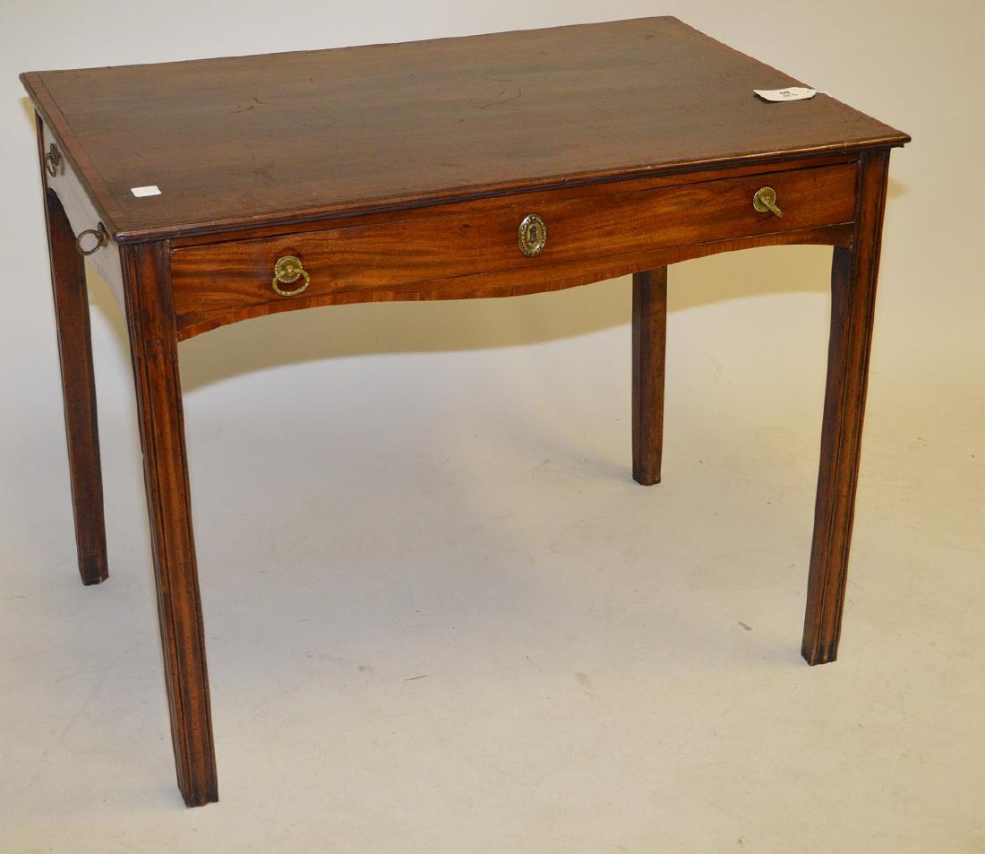 George III games table with faux drawers at both ends, (1 of 9)