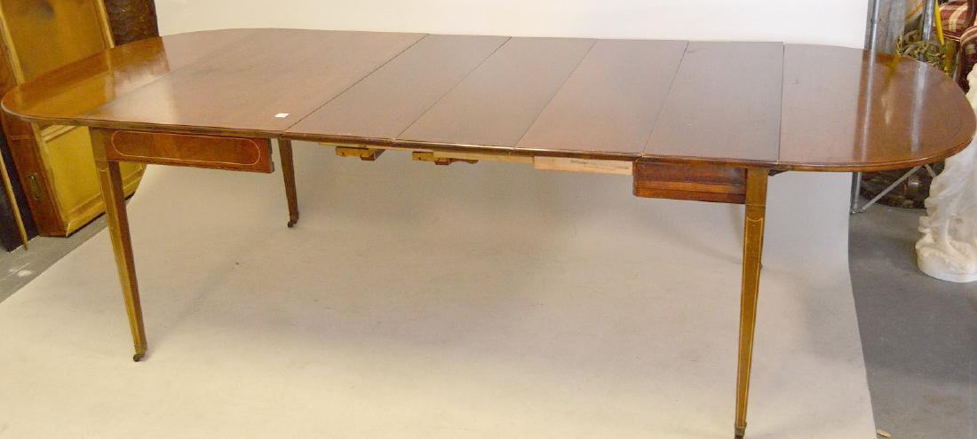 Mahogany 20th c. dining table, marked Watertown, 30"h x (1 of 5)
