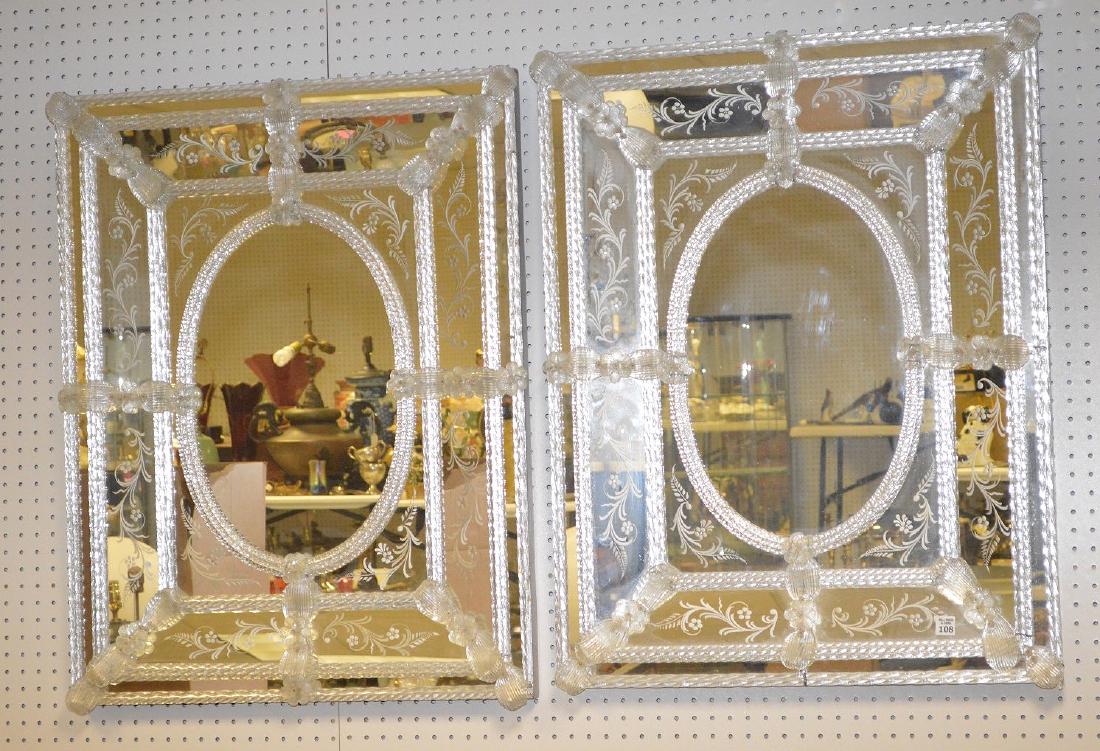 2 Venetian glass mirrors, 36" x 28" (1 of 6)