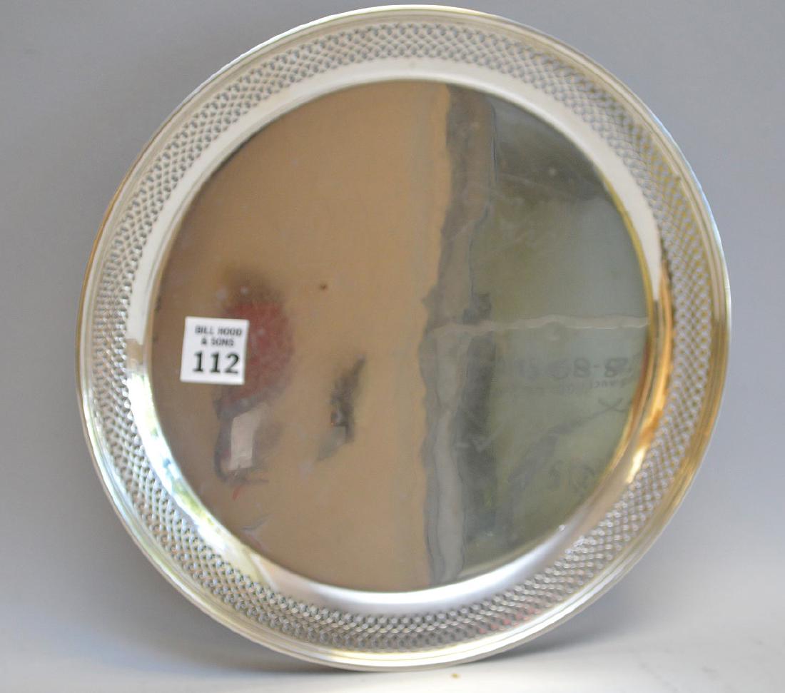 Tiffany & Co. round serving tray with reticulated (1 of 4)