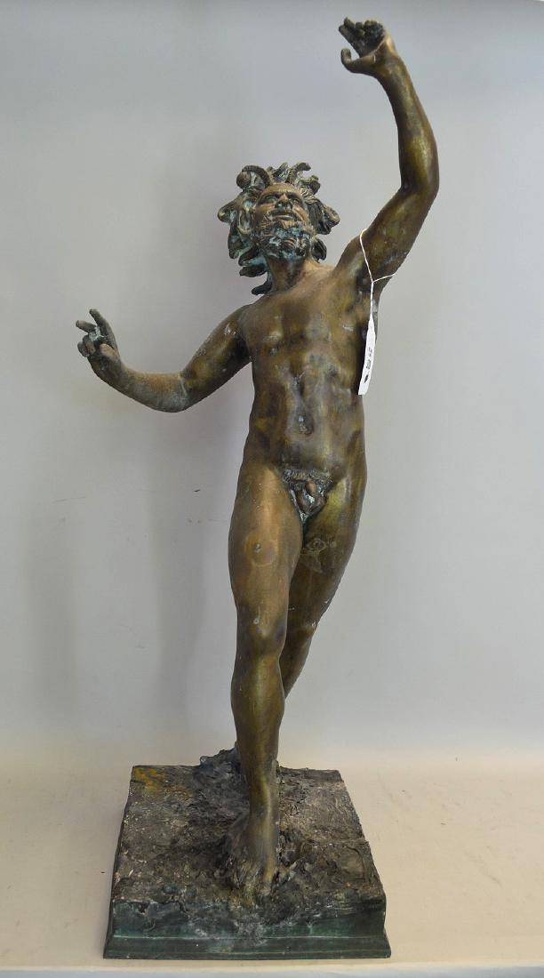 Large bronze Bacchus Sculpture, 31 1/2"h (1 of 11)