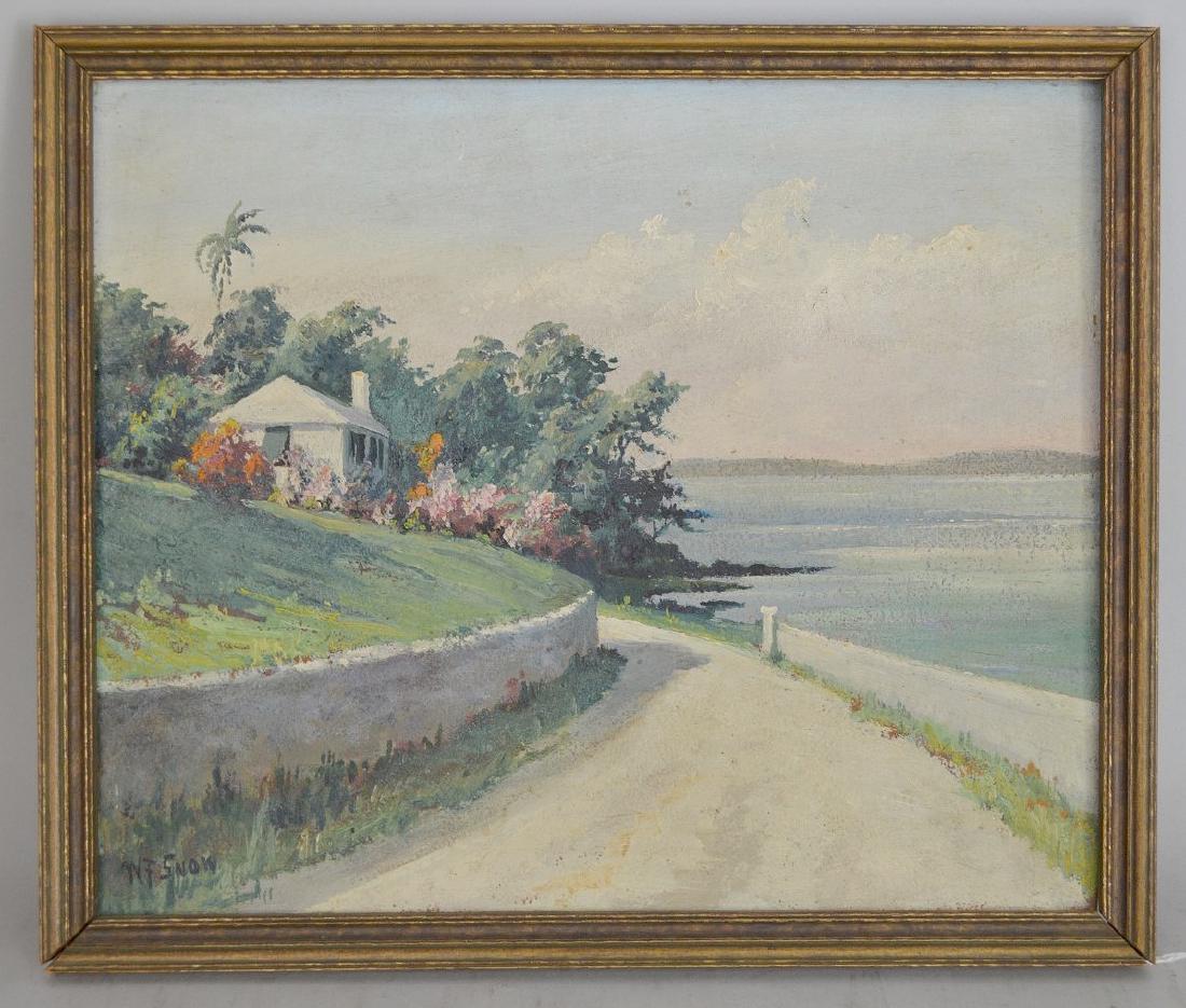 Warren Snow  (American born 1869) oil on board, (1 of 5)