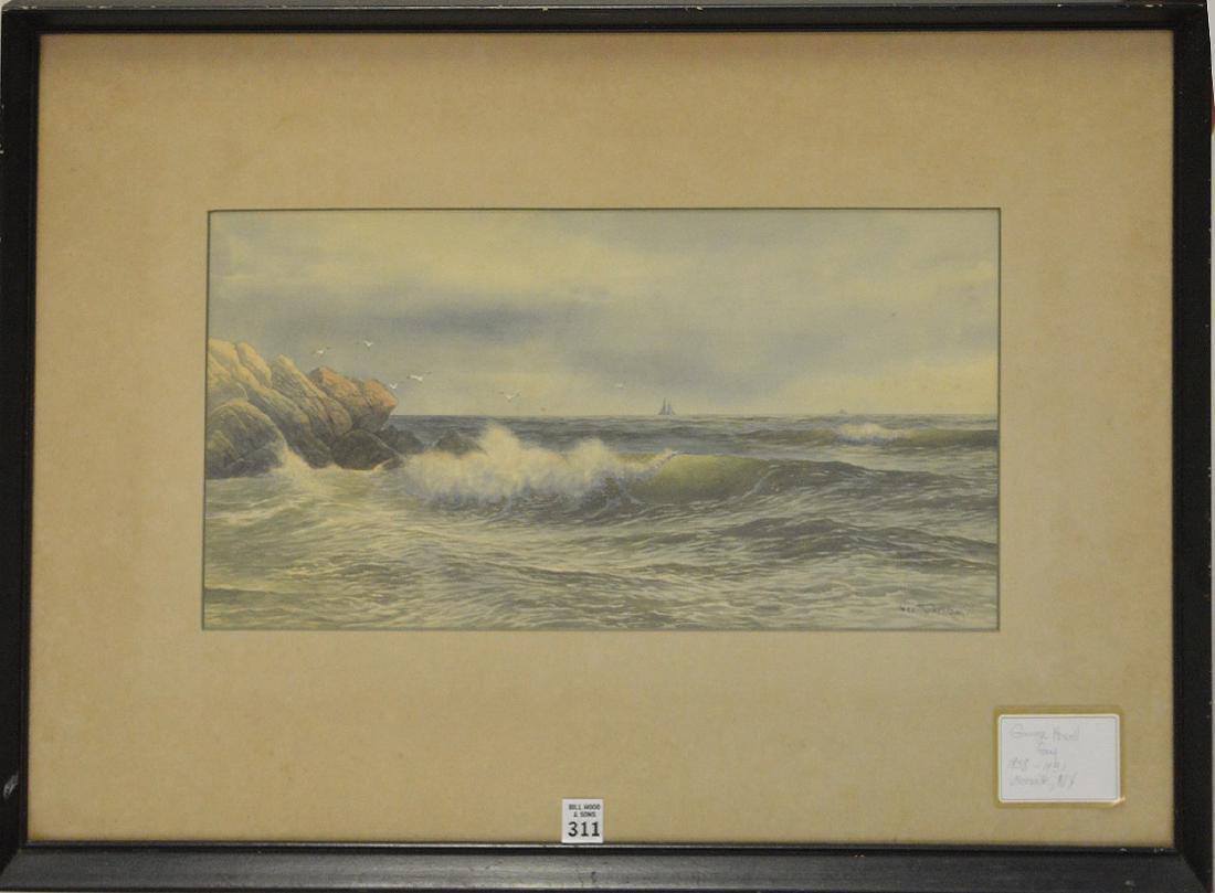 George Howell Gay (1858-1931) Watercolor. Seascape. (1 of 4)
