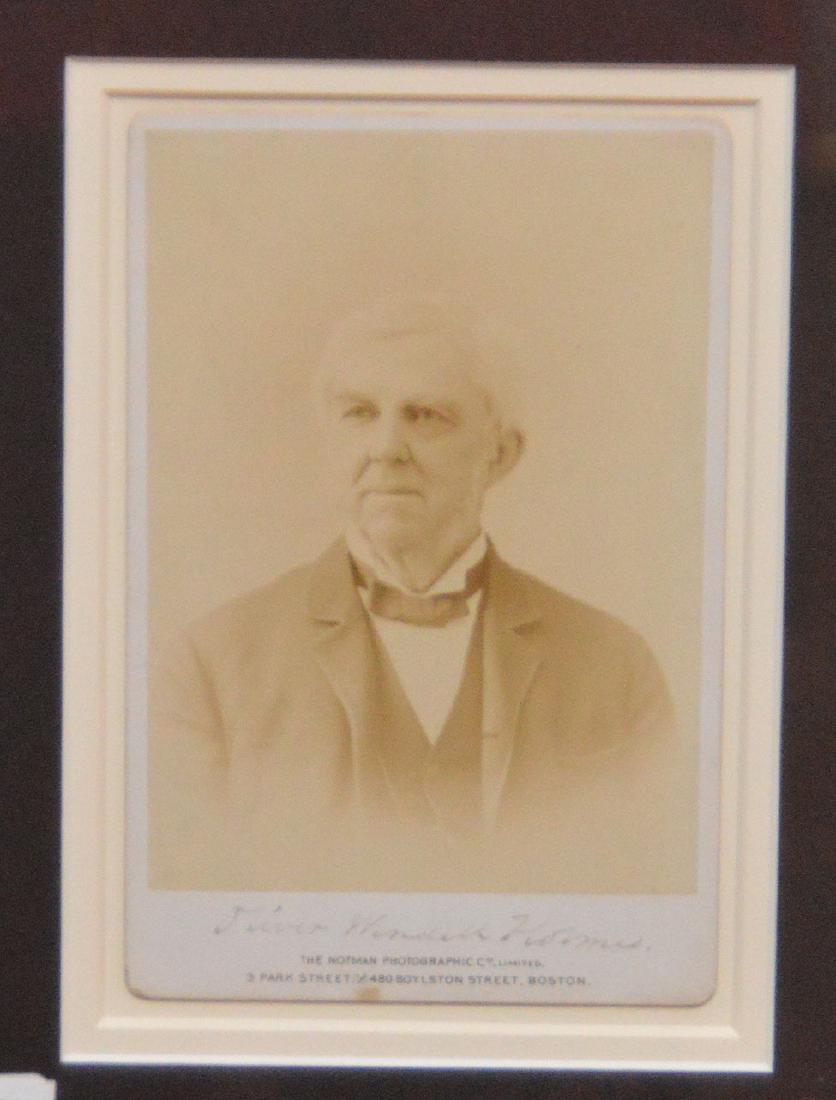 Oliver Wendell Holmes cabinet card signed, contains a (1 of 5)