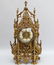 Antique bronze mantle clock, with time and strike