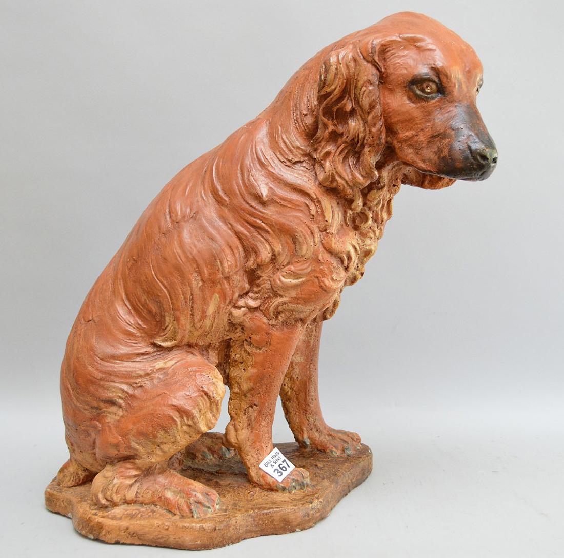 Composition seated Spaniel, 18"h (1 of 6)