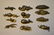 Twelve Antique Japanese Menuki Floral & Fruit Theme,
