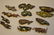 Twelve Antique Japanese Menuki Floral & Fruit Theme, - 5