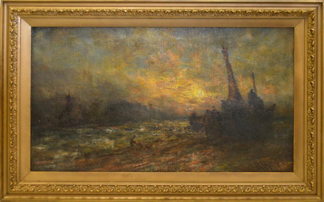 R. Hopkins. 19th Century American School, Oil on (1 of 5)