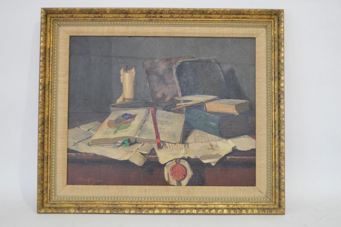 Arpad Romek (HUNGARIAN, 1883-1960) oil on board, Still: Arpad Romek (HUNGARIAN, 1883-1960) oil on board, Still Life, 16 x 20 inches