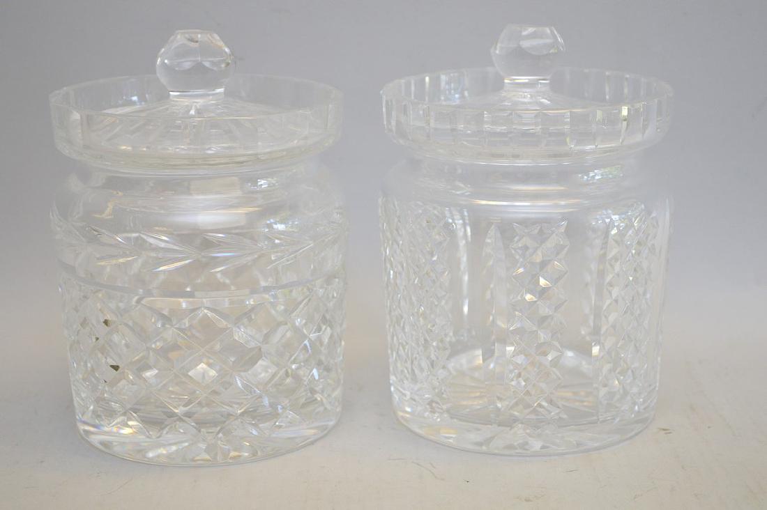 2 Waterford crystal biscuit jars, 6"h (1 of 4)