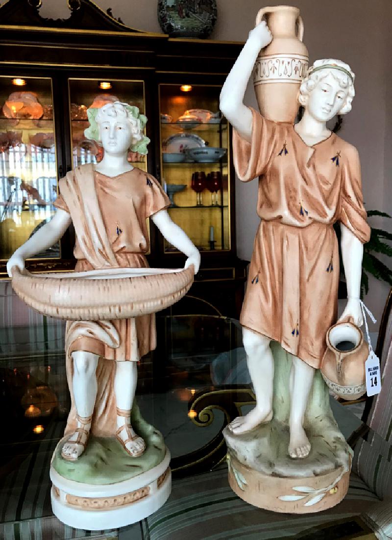 Pair of Bohemian Porcelain Figures - Boy holding water (1 of 13)
