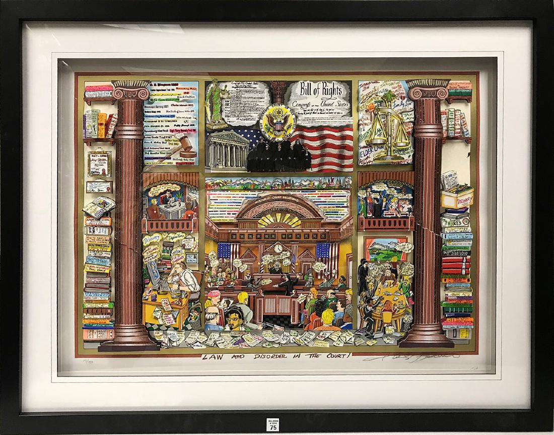 Charles Fazzino (AMERICAN, 1955)  3-D Art , LAW AND (1 of 3)