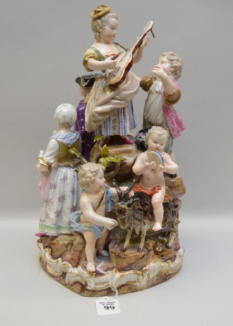 Antique Meissen Porcelain Figural Group of Musicians & (1 of 15)