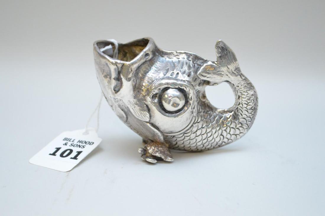 English Sterling Silver Fish Spoon Warmer 1886 with (1 of 5)