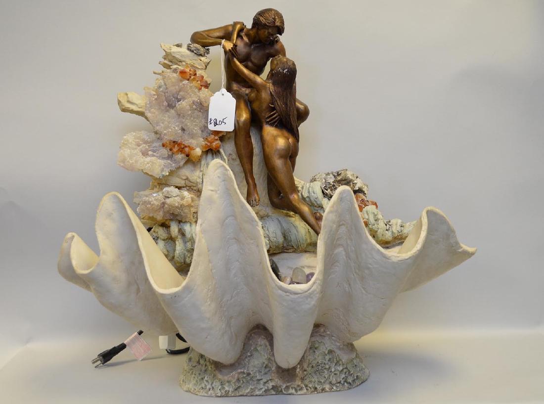 Manuel Vidal bronze Fountain sculpture of lovers on a (1 of 9)