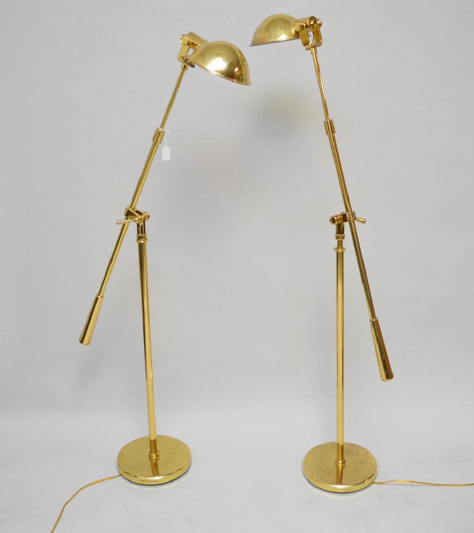 Pair brass Ralph Lauren equilibrium floor lamps, 5 feet (1 of 5)