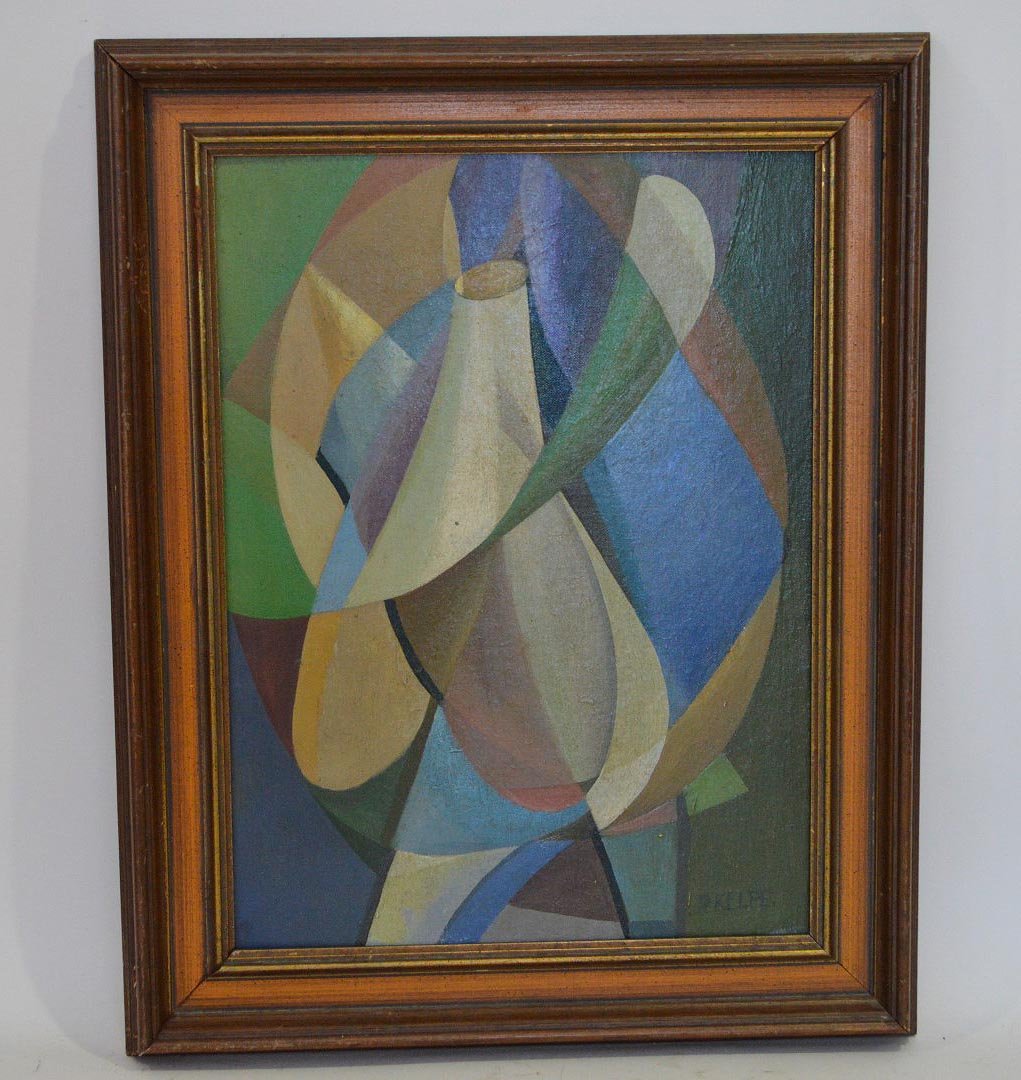 Paul Kelpe (AMERICAN, 1902-1985) oil on board Abstract (1 of 3)