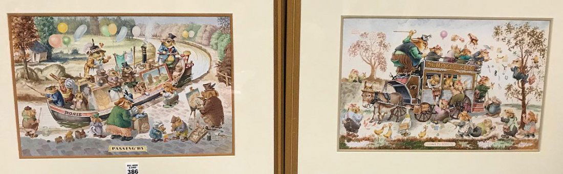 Two Norman Meredith (British, 1909 - 2005) Watercolors (1 of 7)