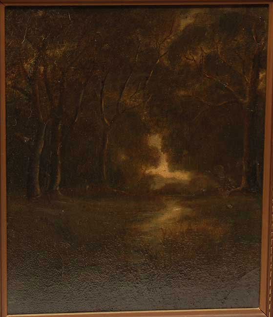 Attrib. To William Keith, 1839-1911, Berkeley, Ca: Attrib. To William Keith, 1839-1911, Berkeley, Calif, oil on board, "Forest Idyll", 12" x 10"