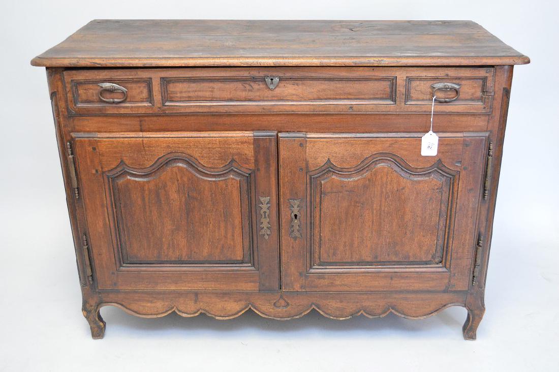 18th c. Country French buffet/server, single drawer (1 of 13)