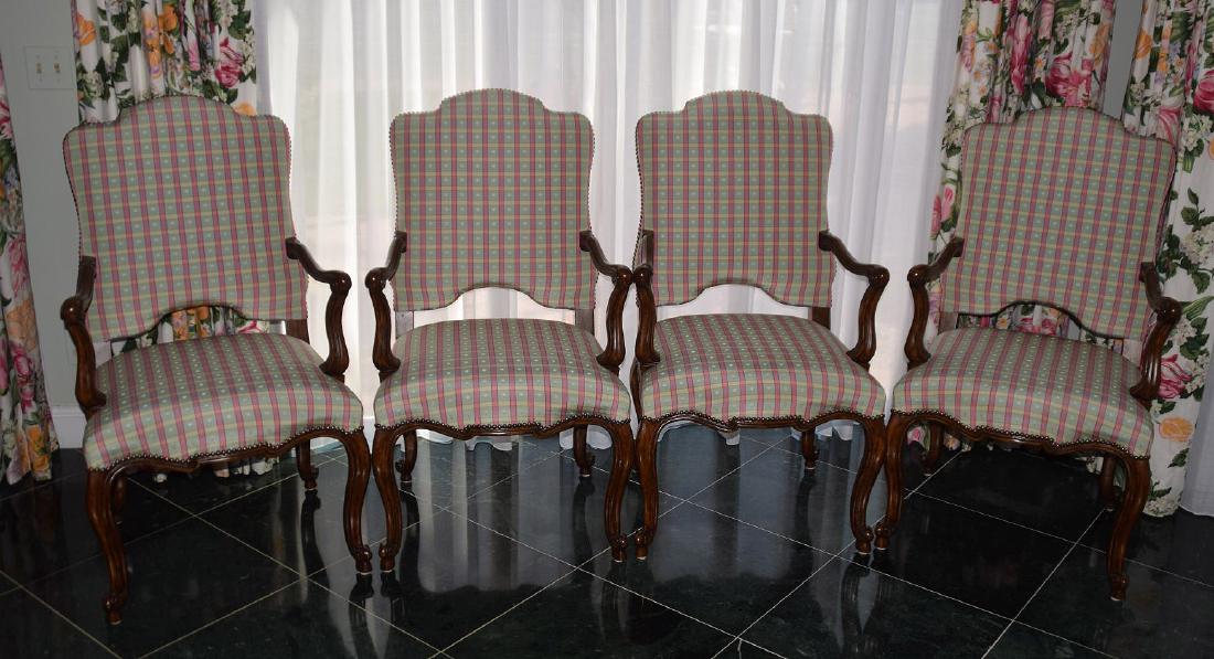 Set of 4 wood French style frame armchairs finely (1 of 5)