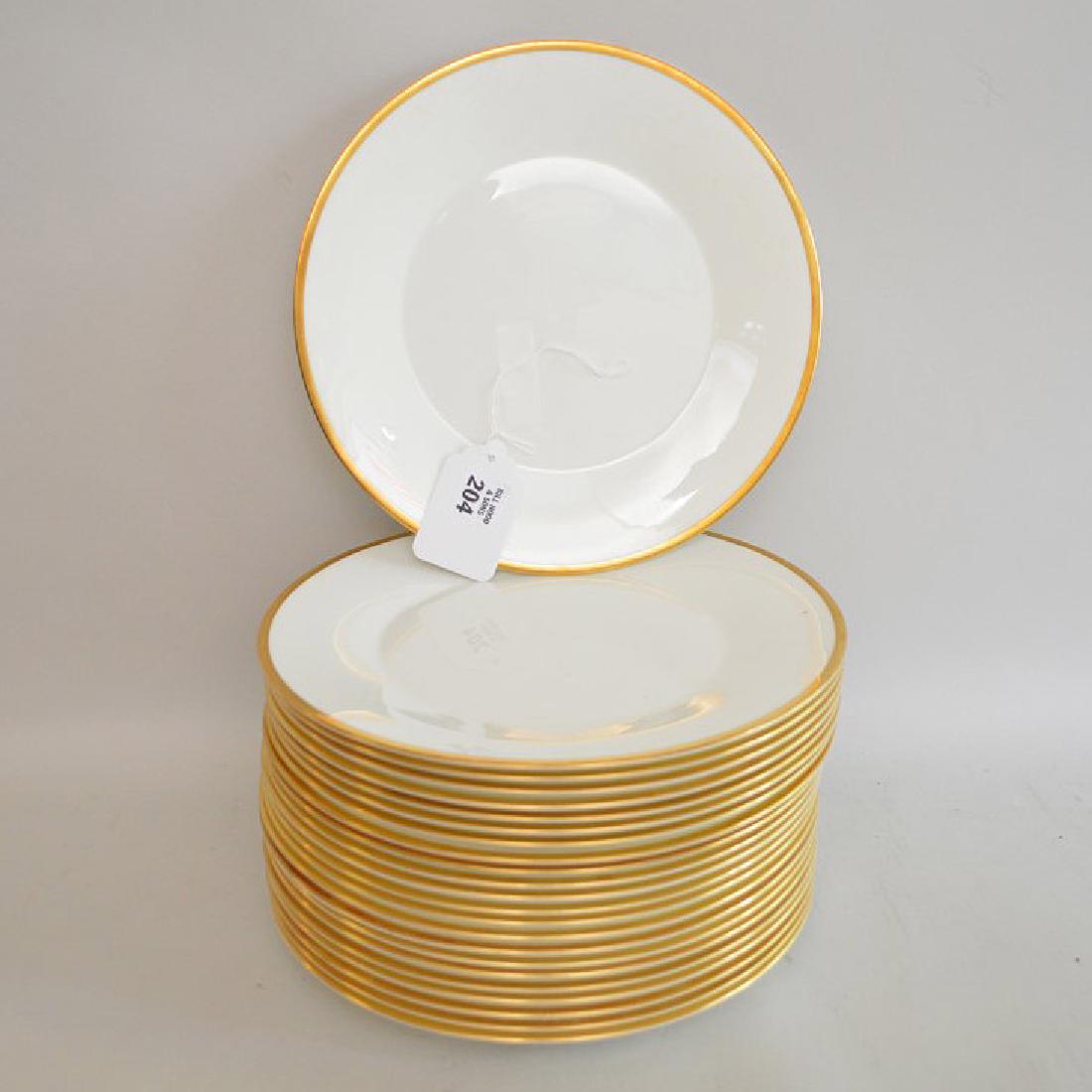 23 Minton plates, white with gold rim, Horizon, 10 (1 of 4)
