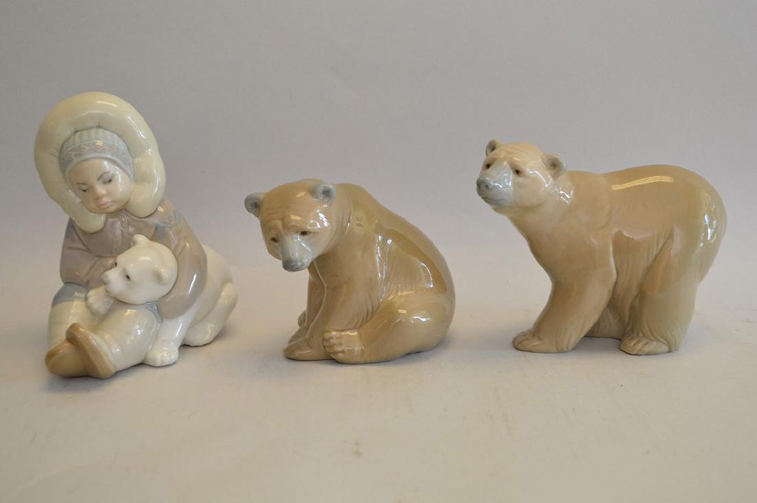 Three Lladro Bear Themed Sculptures - Includes: Bear (1 of 5)