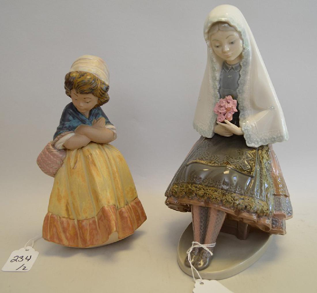 Two Retired Lladro Sculptures of Girls - Includes: Girl (1 of 7)