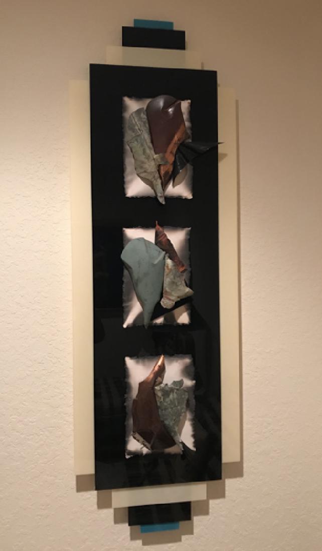 Russell Kagan Modern hanging sculpture with 3 abstract (1 of 4)