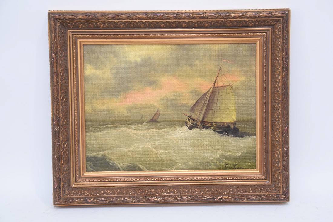 Gerard Van Der Laan (Dutch 1844-1915) oil on relined (1 of 4)