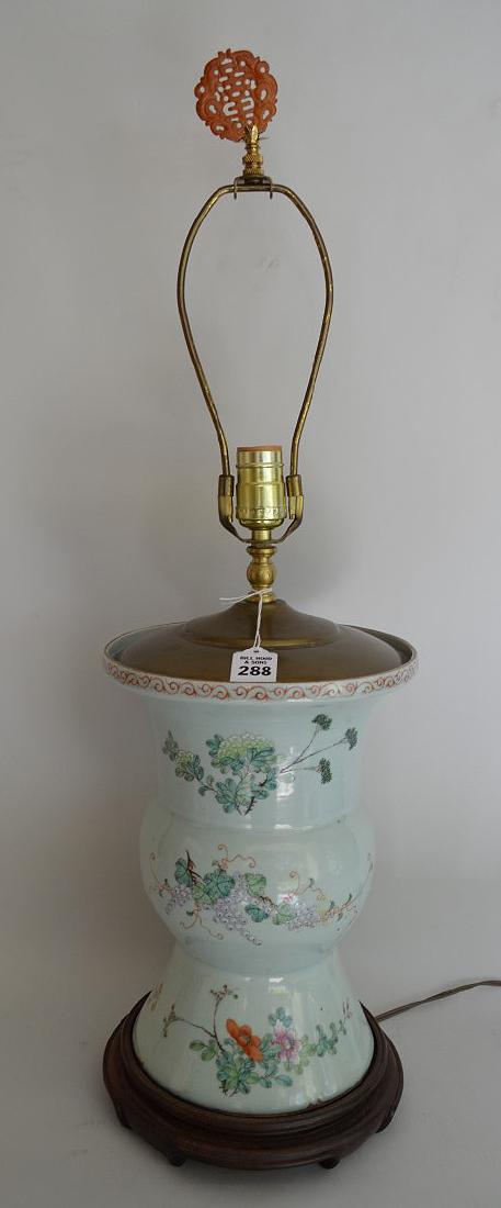 Chinese Porcelain Vase with bird and foliate decoration (1 of 9)