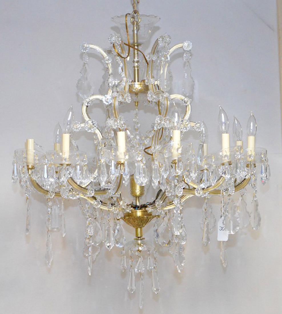 13 Light Venetian Glass Chandelier.  Condition: good (1 of 6)