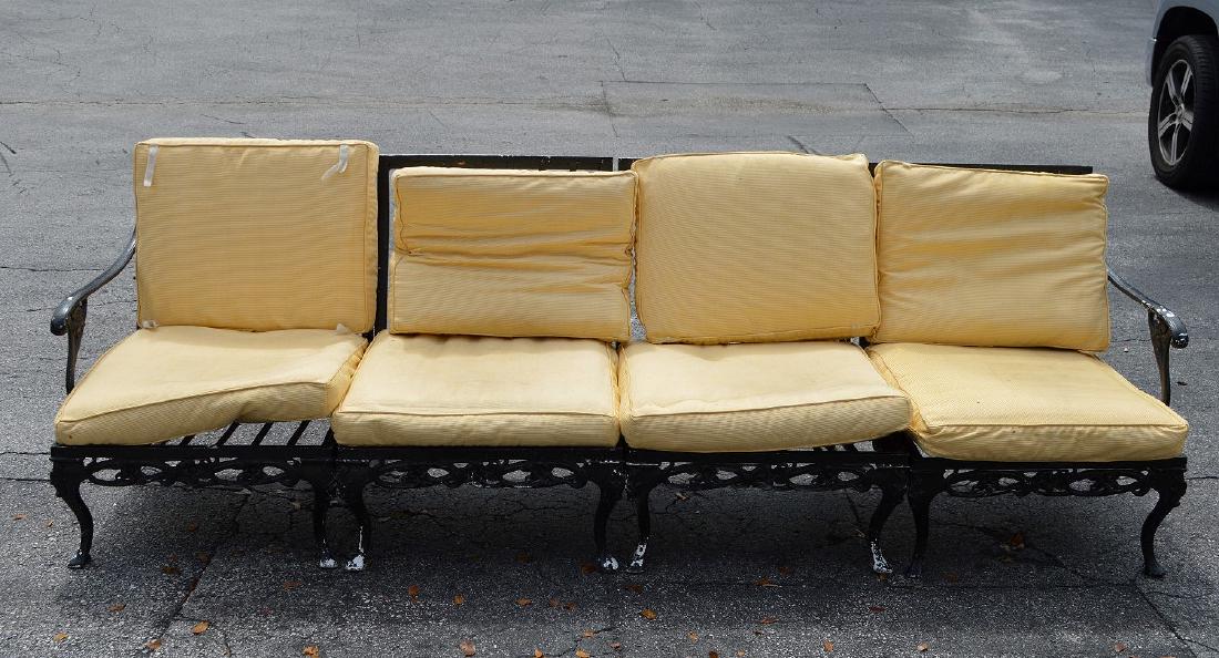 4 section vintage iron sofa (needs refinishing): 4 section vintage iron sofa (needs refinishing)