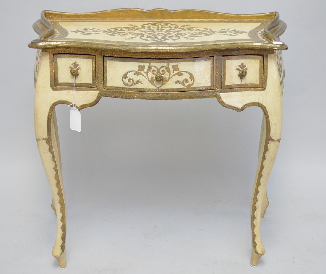 Venetian ladies writing desk/vanity, 30"h x 31"w x 14"d: Venetian ladies writing desk/vanity, 30"h x 31"w x 14"d (few imperfections)
