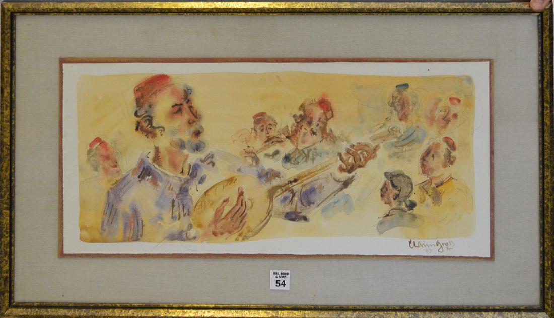 Chaim Gross (American 1904 – 1991) Watercolor on paper, (1 of 4)