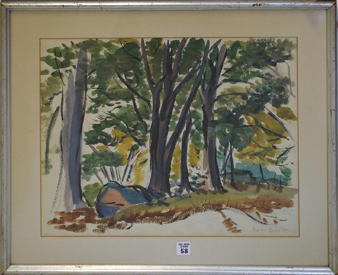 Ben Benn (American 1884 – 1983)  Watercolor on paper, (1 of 4)