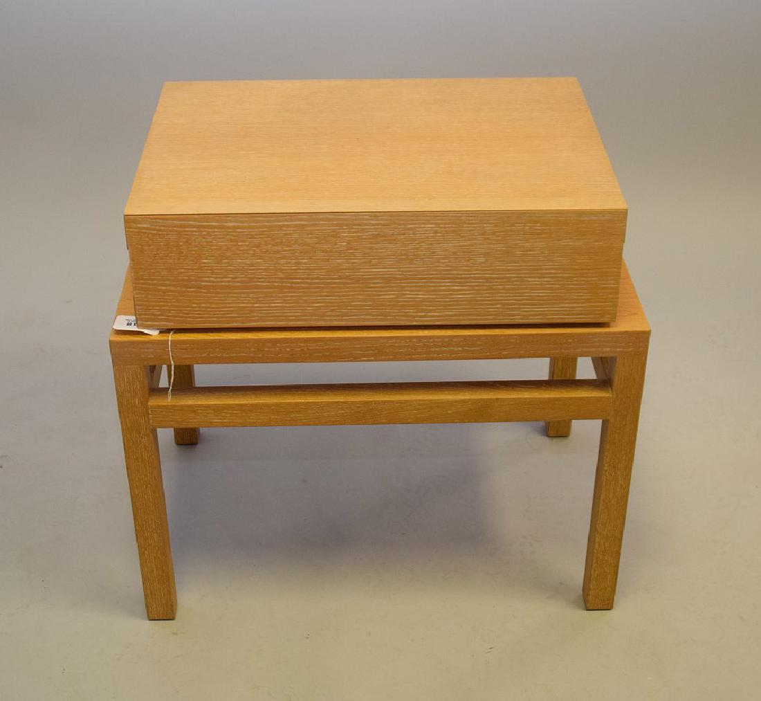 Modern 2 section end table, 27"h x 27"w (1 of 9)