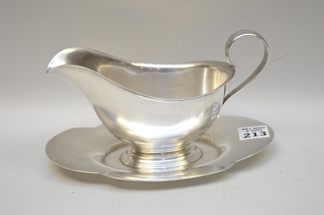 Gorham sterling gravy boat, 10ozt, 4 1/2"h x 8"w (1 of 3)