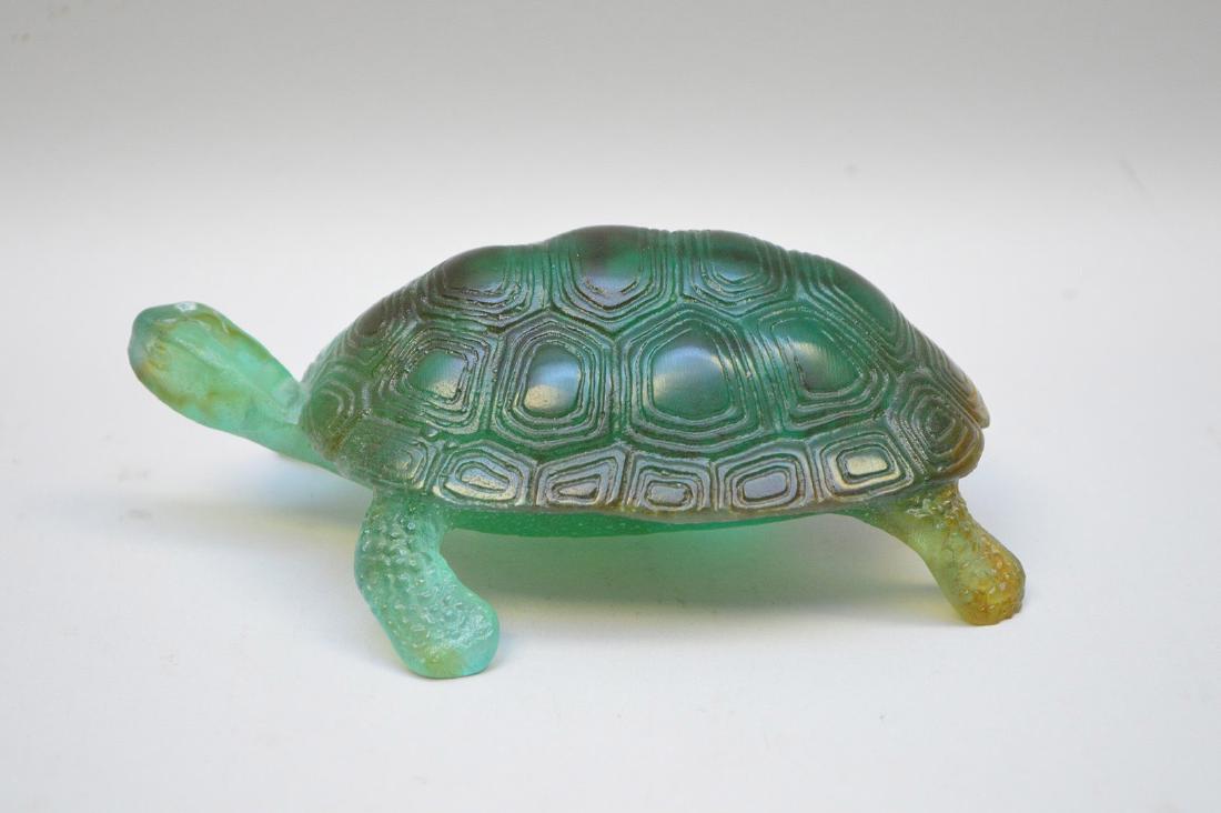 Daum France, Pate de Verre turtle, signed Daum France (1 of 4)