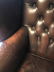 CHESTERFIELD BROWN LEATHER WING BACK CHAIR & OTTOMAN, - 5