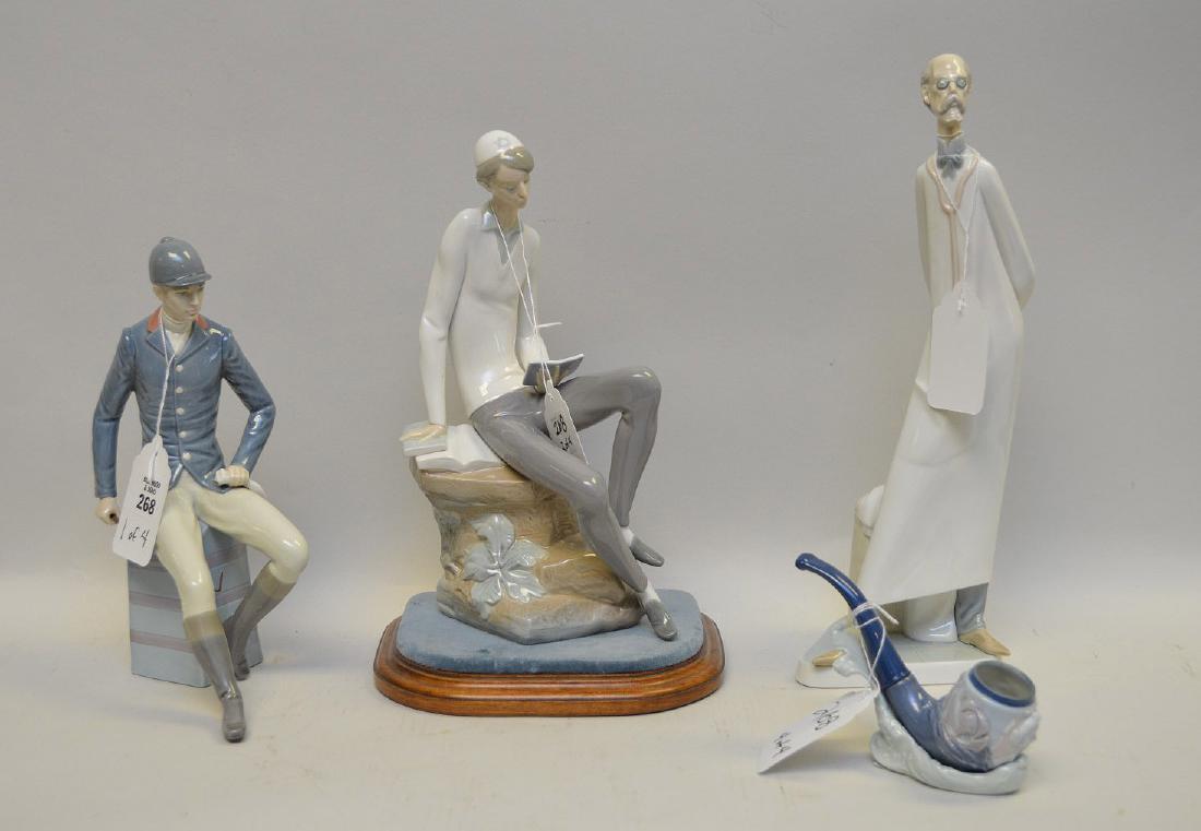 Lot of FOUR Lladro Spain Porcelain Sculptures: (1): Lot of FOUR Lladro Spain Porcelain Sculptures: (1) #5328; (2) #4684; (3) #4602; (4) #5613; ALL in Good Condition with no visible damage or repairs