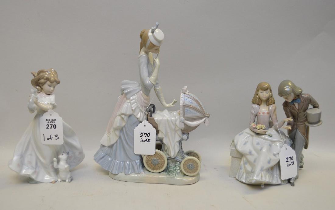 Lot of THREE Lladro Spain Porcelain Sculptures: (1) (1 of 7)