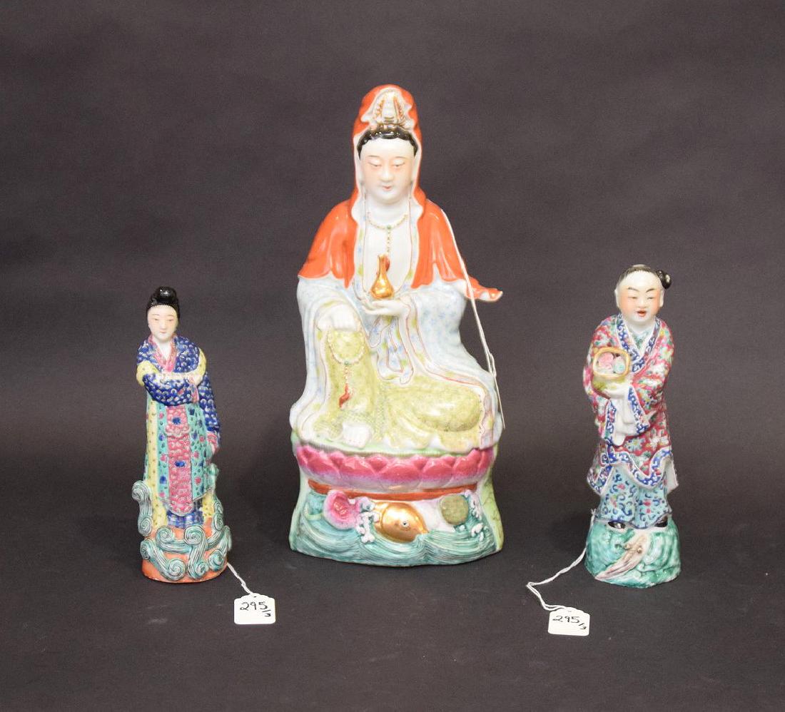 Three Chinese Republic Period Porcelain Statues, (1 of 3)
