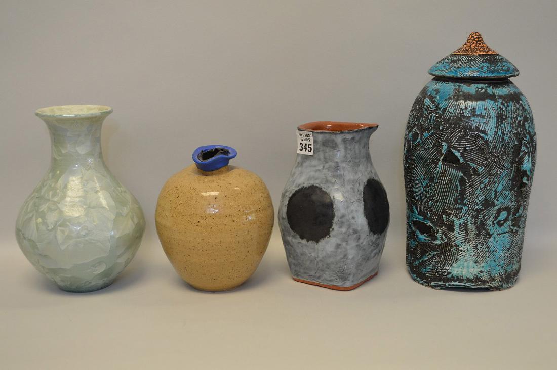 Studio Pottery, mostly from Penland School of the Arts,: Studio Pottery, mostly from Penland School of the Arts, NC 4 Various vases, 3 are signed