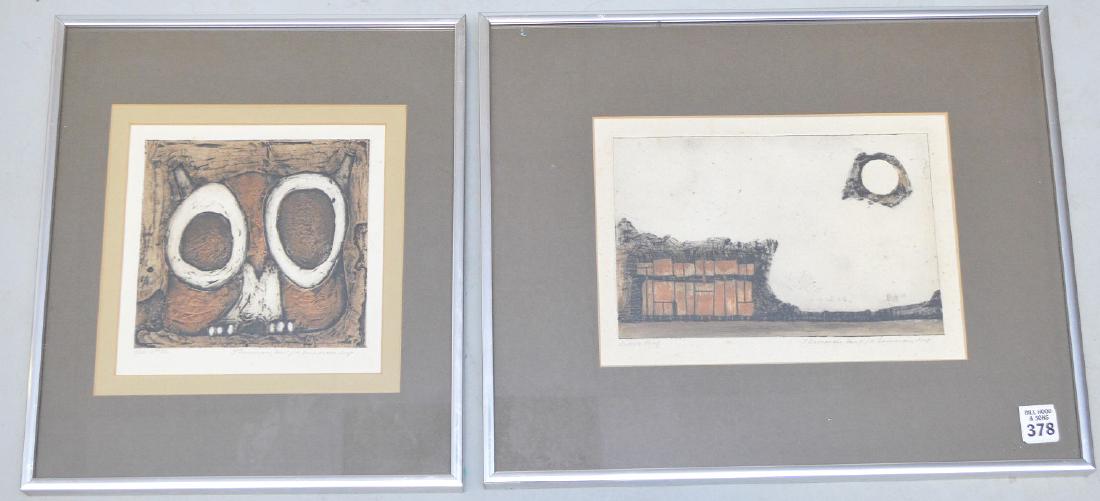 Joseph Demarais, American 1927-1971 , Etchings (2) 7.5” (1 of 10)