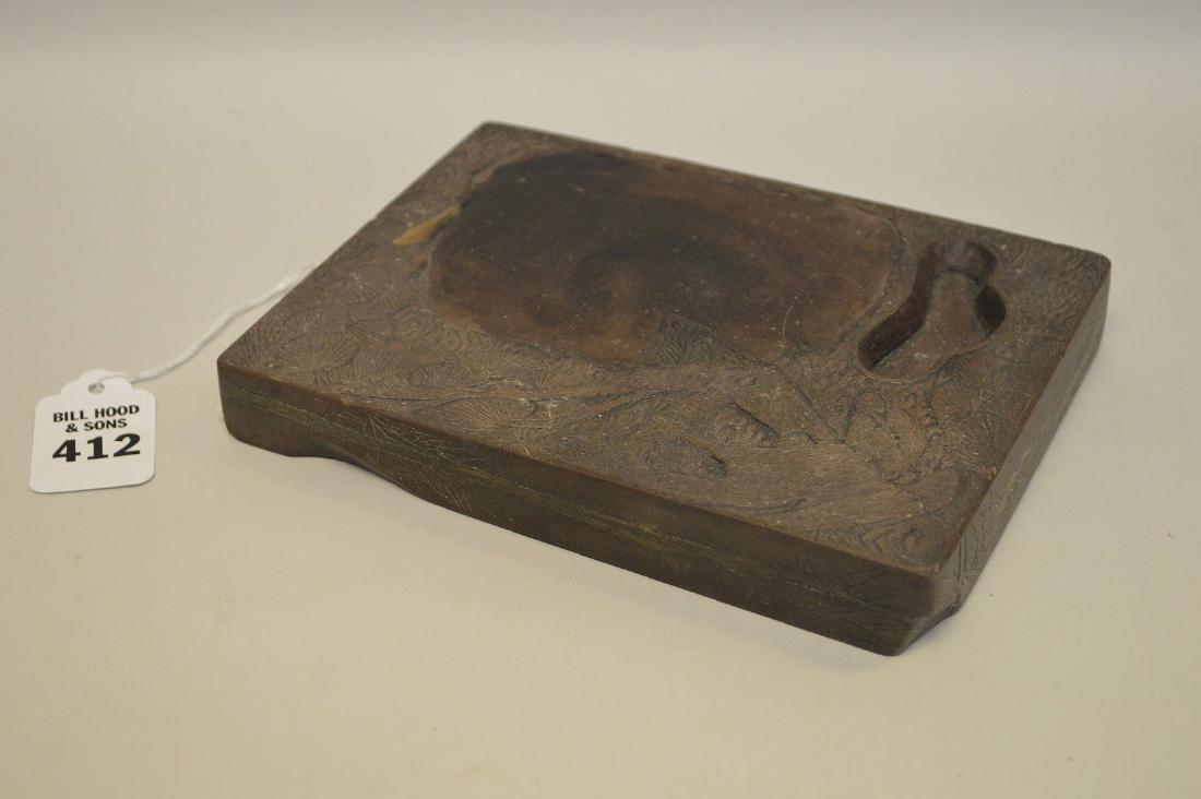 ANTIQUE CHINESE CARVED INK STONE -Features decoration (1 of 7)