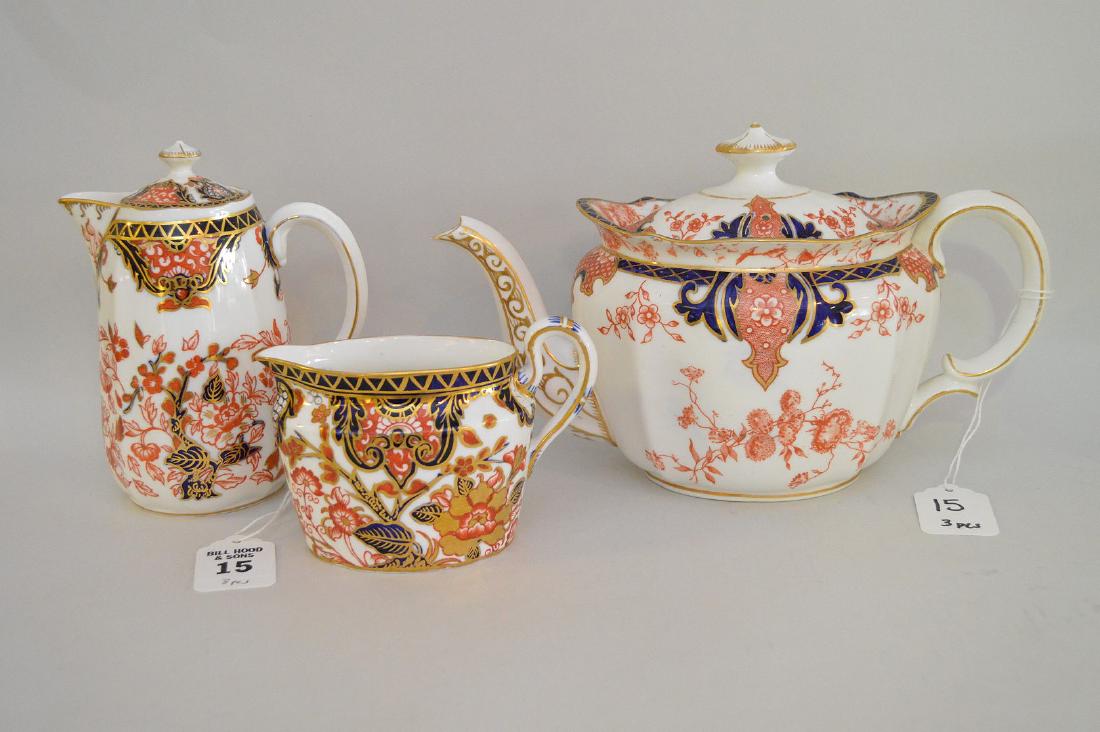 3 PIECE ROYAL CROWN DERBY IMARI PORCELAIN TEA SET. (1 of 6)