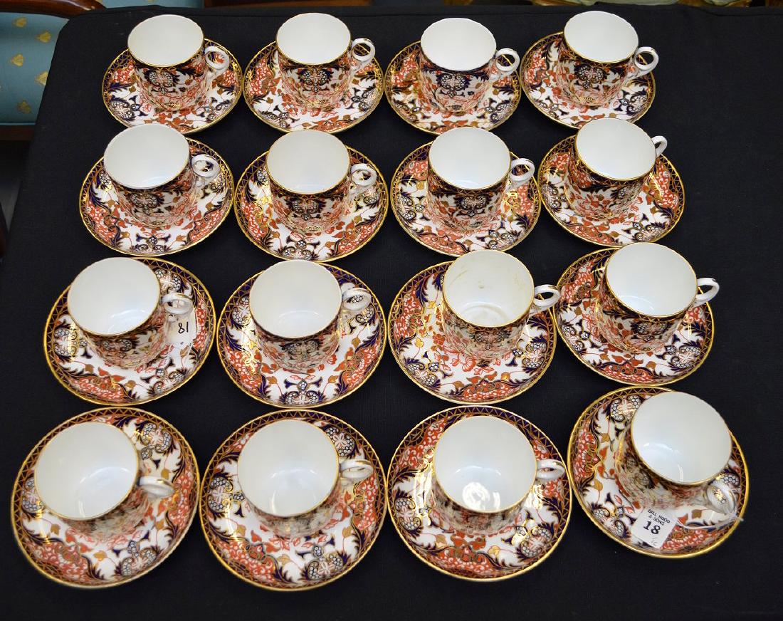 16 LARGE ROYAL CROWN DERBY CUPS AND SAUCERS.  Cup Ht. 3 (1 of 4)